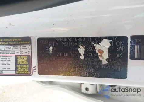 2015 Kia Forte Ex from USA, damaged, VIN KNAFX4A81F5284085
